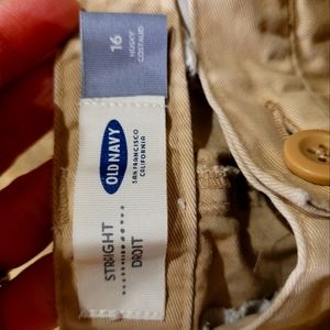 2 pair, boys khaki pants, size 16h, old navy, excellent condition